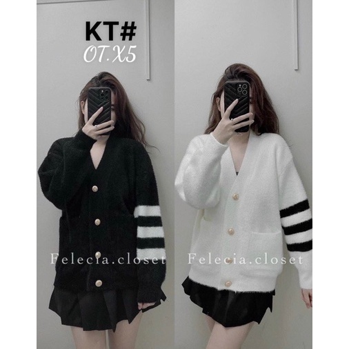 Áo cardigan Thom len lông thỏ hàng QC