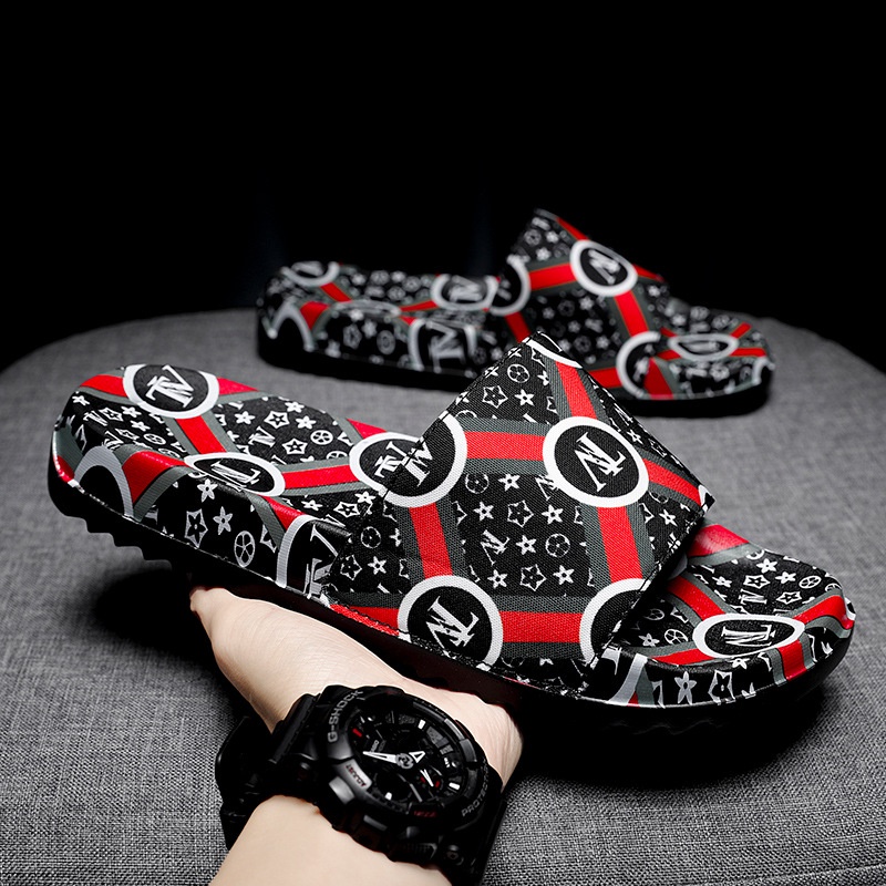 AYUER Dép Quai Ngang Đế Dày Chống Trượt Kiểu Thể Thao Cá Tính Cho Nam