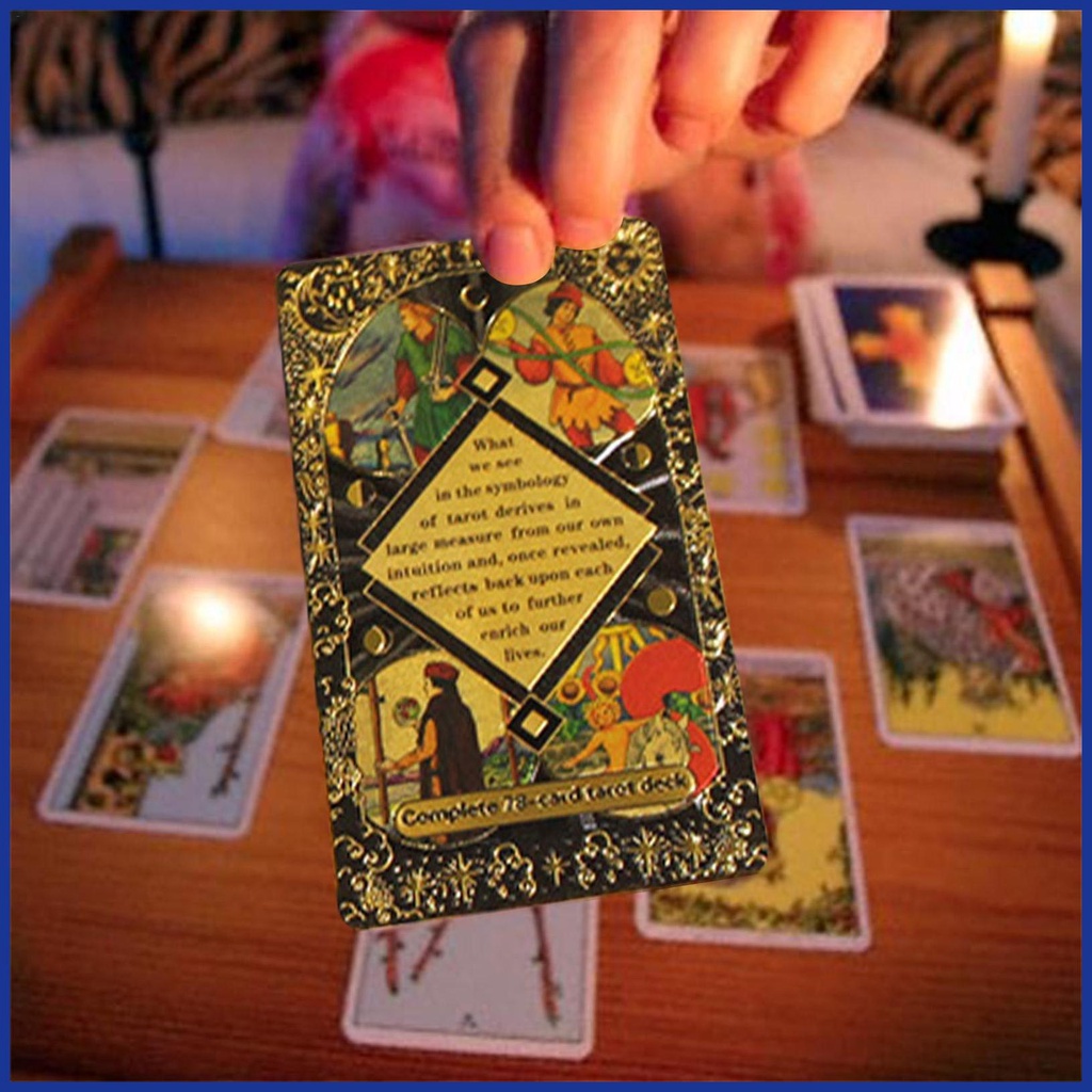 Bộ Bài Tarot Bằng Lá Vàng 12x7cm