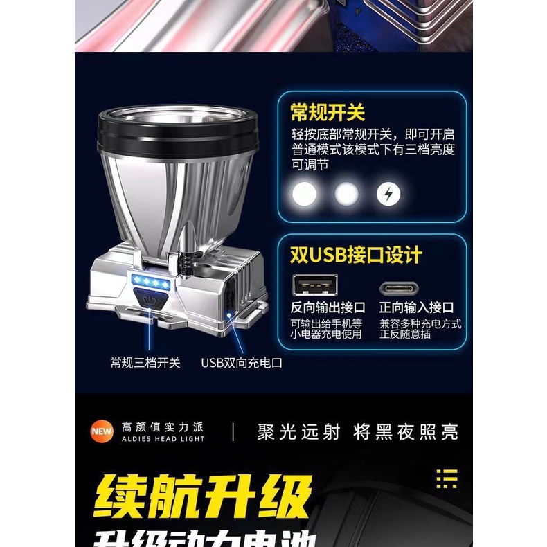 Đèn Pha LED Bỏ Túi Siêu Sáng Ánh Sáng Trắng / Vàng Siêu Sáng Có Thể Sạc Lại Tiện Dụng Cho Gia Đình