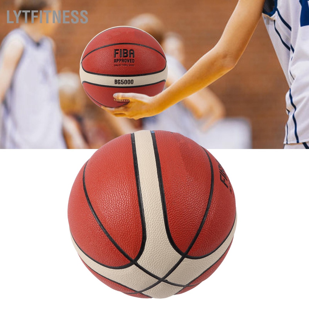 LYTFitness Bóng rổ cỡ 7 PU Đàn hồi Ngoại hình đẹp dành cho Người lớn Trẻ em Trong nhà Ngoài trời