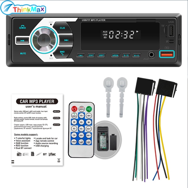 Máy Nghe Nhạc MP3 12V Hỗ Trợ Đài FM AUX Đầu Vào TF / EQ / Dual USB Cho Xe Hơi
