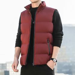 Áo Khoác Phao Sát Nách Dáng Rộng Vải Cotton Thời Trang Thu Đông Cho Nam