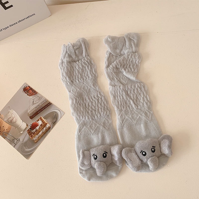 TẤT LƯỚI CỔ CAO HÌNH THÚ NHỒI BÔNG