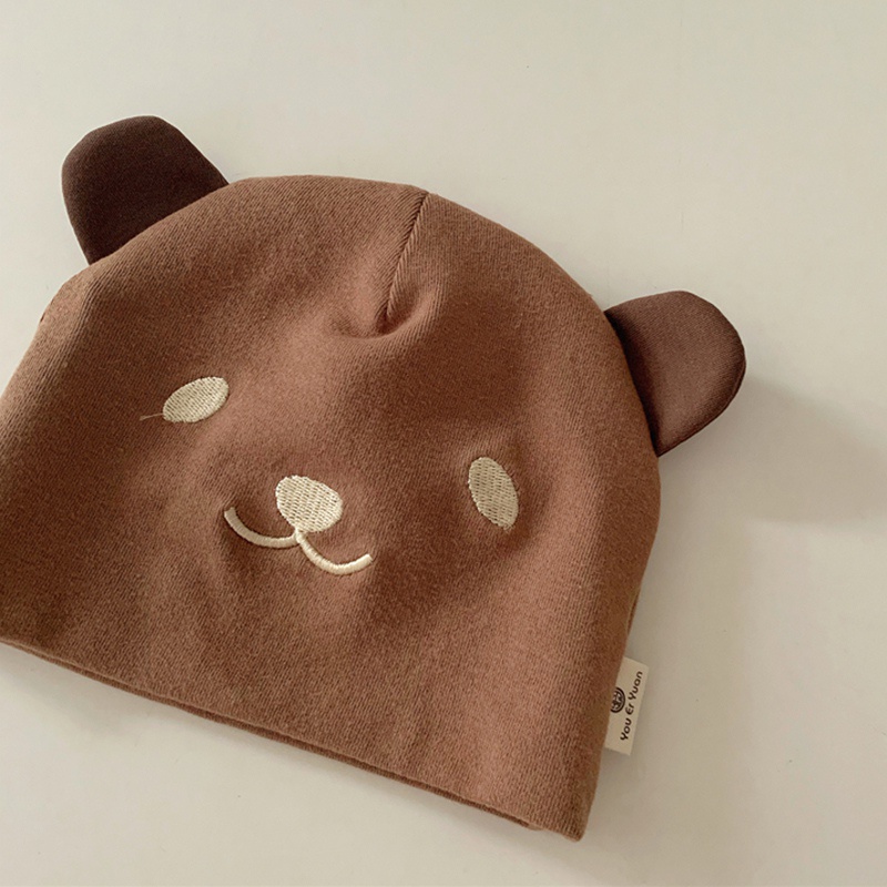 Mũ đội đầu cho bé mùa xuân thu siêu dễ thương dễ thương gấu om mũ cửa cho bé sơ sinh đi chơi mũ chống gió cho bé mùa thu