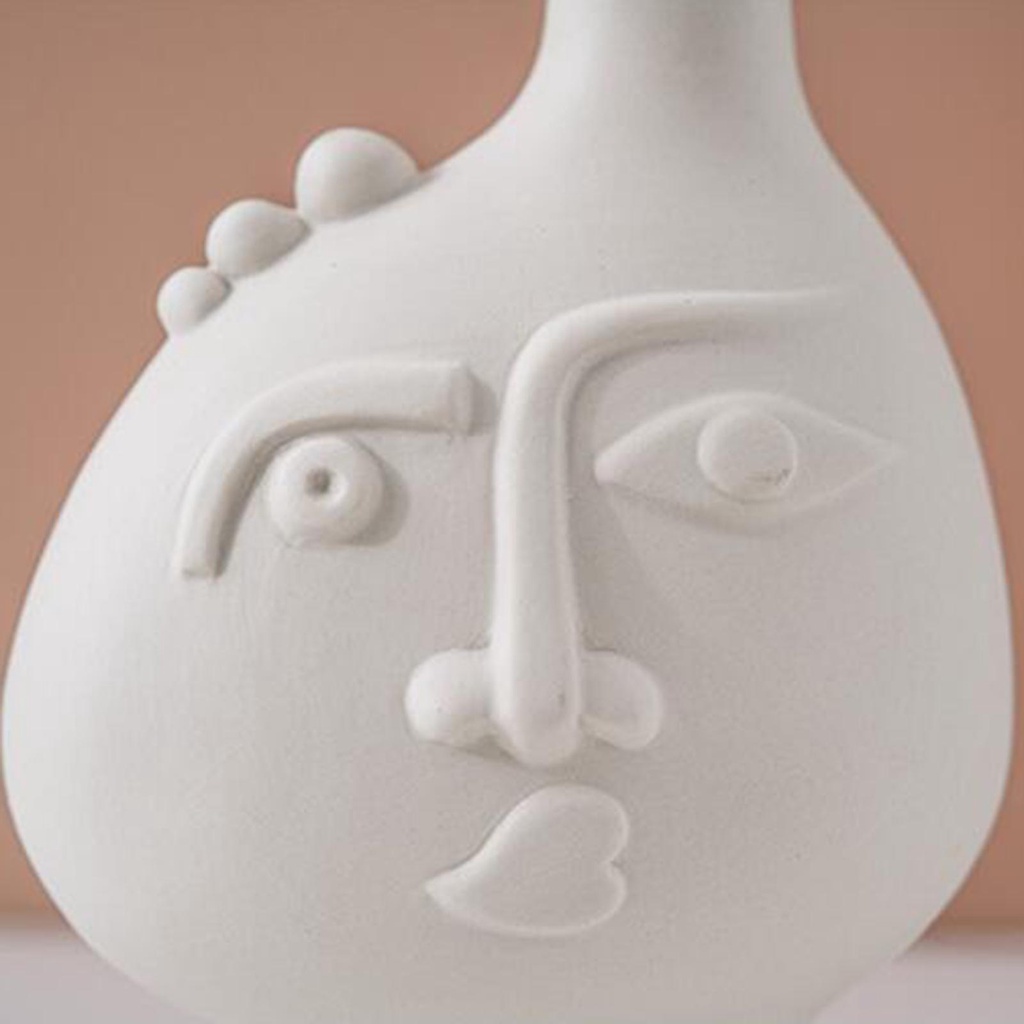 LOVIVER Chậu Hoa Bằng Gốm Sứ Màu Trắng Dùng Trang Trí Nhà Cửa