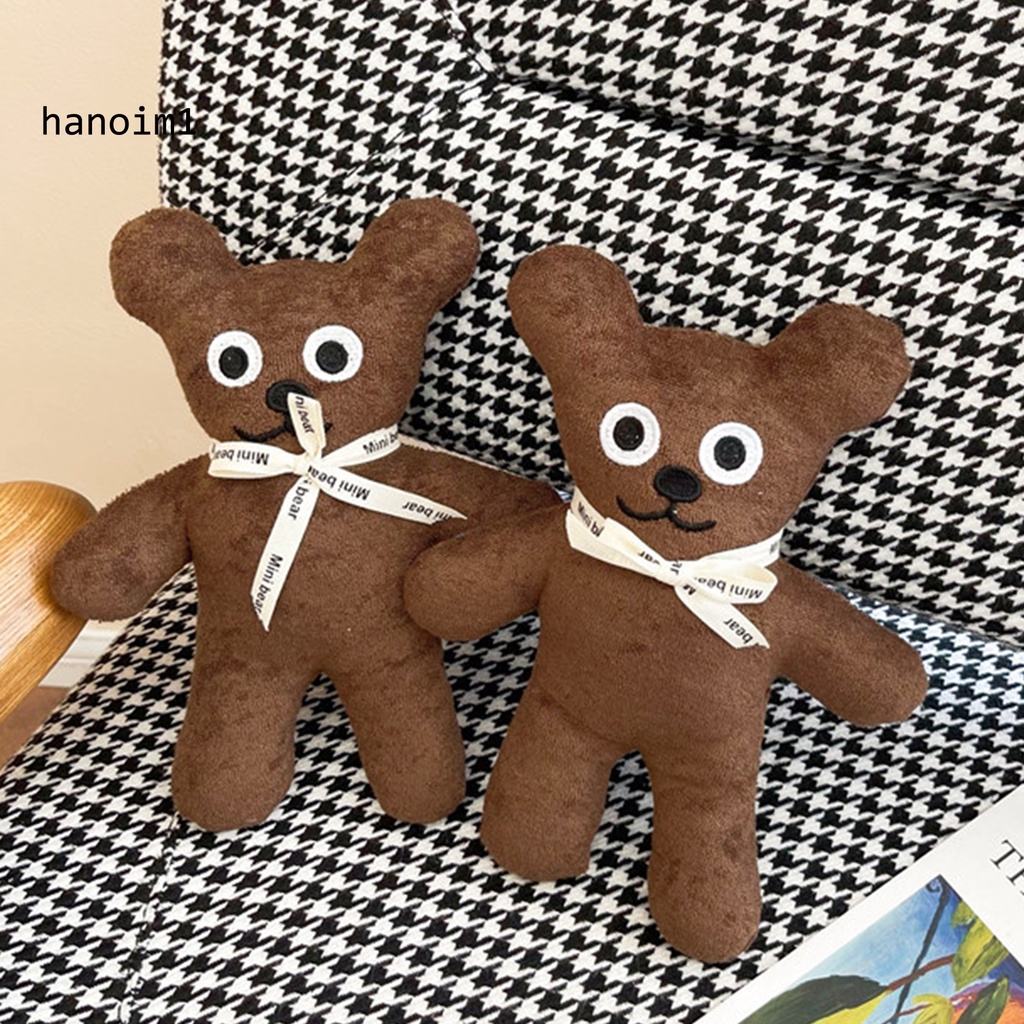 Ys1 gấu búp bê sang trọng đáng yêu ren-up nơ mắt to bánh quy gấu plushies đồng hành đồ chơi nhẹ nhàng búp bê động vật nhồi bông bé trai bé gái đồ chơi sang trọng trang trí nội thất