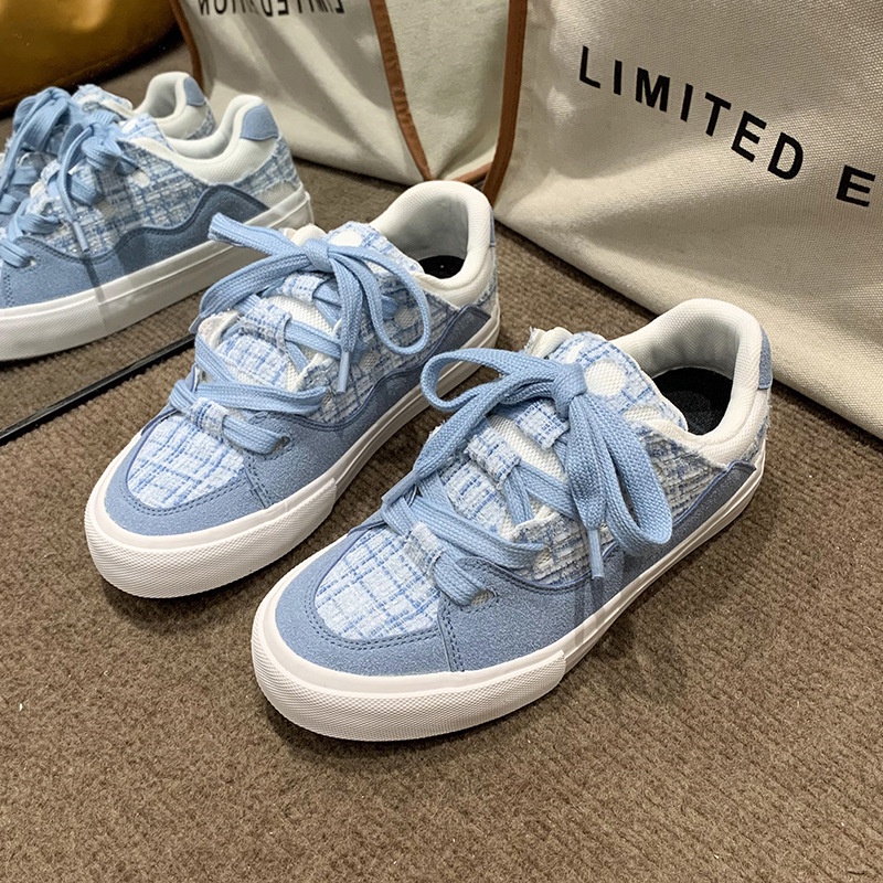 2023 xiaoxiang style stitching suede casual men women skateboard shoes low-top flat bottom couple bread shoes high-value