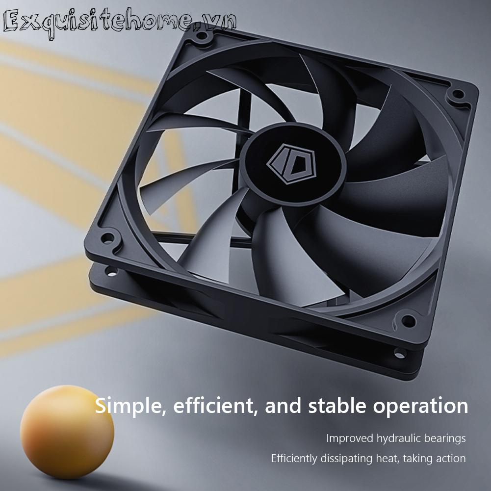 Quạt case máy tính pc pwm 4 pin im lặng 12cm quạt làm mát cpu 12v dc