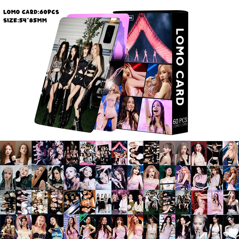 Blackpink Album Music Festival Photocard Lisa Jennie Lomo Card 60pcs/box