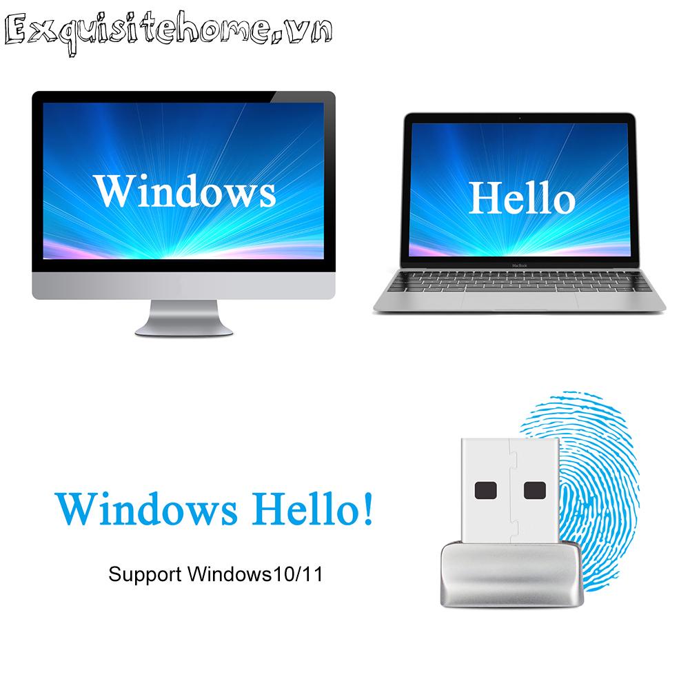 Máy quét sinh trắc học kim loại máy tính xách tay usb vân tay đọc thiết bị cho windows hello