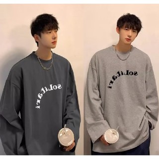 Áo Thun Tay Dài Cổ Tròn Dáng Rộng Phong Cách Retro Mỹ Thời Trang Cao Cấp Cho Nam