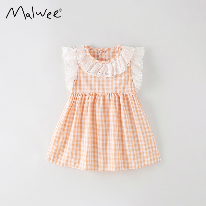 Đầm Cotton Ngắn Tay Họa Tiết Hoạt Hình Xinh Xắn Dành Cho Bé Gái