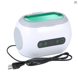 600mL Digital Ultrasonic Cleaner with Degassing Function Household Glasses Cleaning Machine with Stainless Steel Tank Jewelry Cleaning Tool Toothbrush Cleaning Instrument US Plug