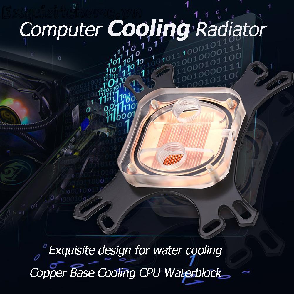 Cpu water block water cooler tản nhiệt làm mát máy tính cho intel amd + vít