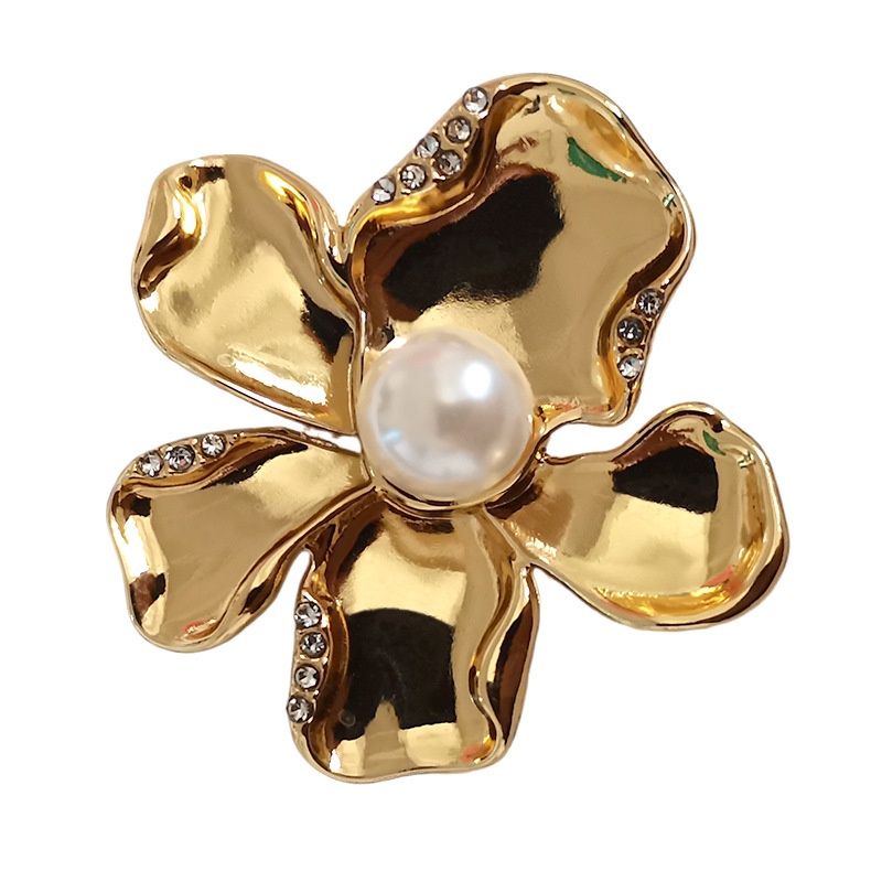5 cái 24mm 34mm nút kim loại hoa lớn để dệt kim áo khoác cardigan áo len áo khoác da nút trang trí