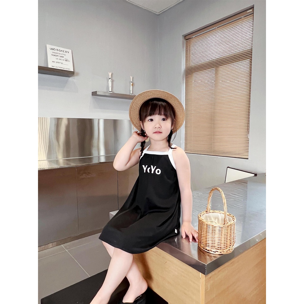 Đầm Ngủ Hai Dây Bằng Lụa Mát Thoáng Khí Phong Cách Công Chúa Phương Tây Dễ Thương Dành Cho Bé Gái 80-150cm