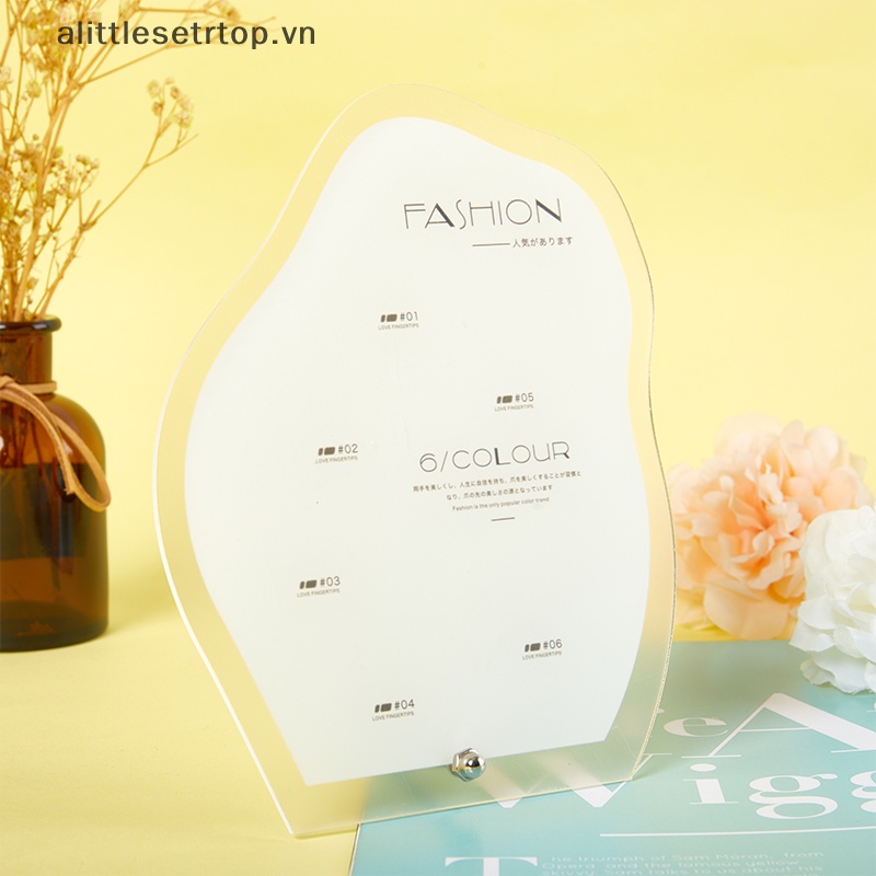 Alittlesetrtop 1 cái không thường xuyên acrylic nail art false mẹo hiển thị bảng sơn móng tay trong suốt hiển thị kệ trưng bày đứng làm móng tay.