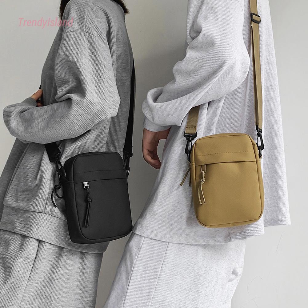 Canvas women \'s crossbody bag trend 2023 sling shoulder handbag hàn quốc solid color student phone bag simple shopper bags purse