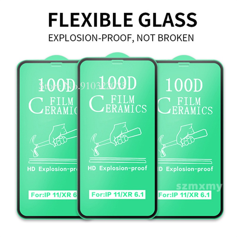Phim điện thoại trong suốt hd bằng gốm mềm 100d mới cho iphone 15 14 pro max 13 mini 12 11 xs xr x 8 7 6 14plus non-glass matte screen protectors