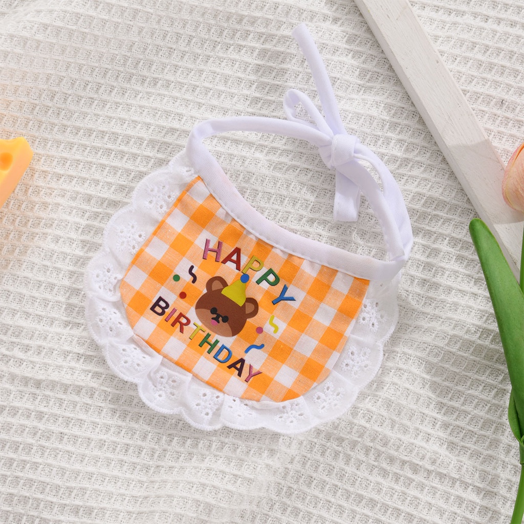 Khăn nước bọt cho thú cưng phụ kiện cho chó mèo sinh nhật mùa hè và mùa thu khăn nước bọt teddy có thể điều chỉnh và đáng yêu cho gấu bông