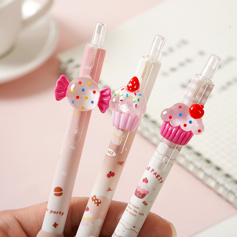 Bút Gel Ngòi 0.5mm Mực Đen Vừa Mượt Vừa Đáng Yêu