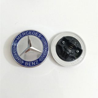 Logo logo xe mercedes-benz 57mm đen cho biểu tượng phía trước của xe