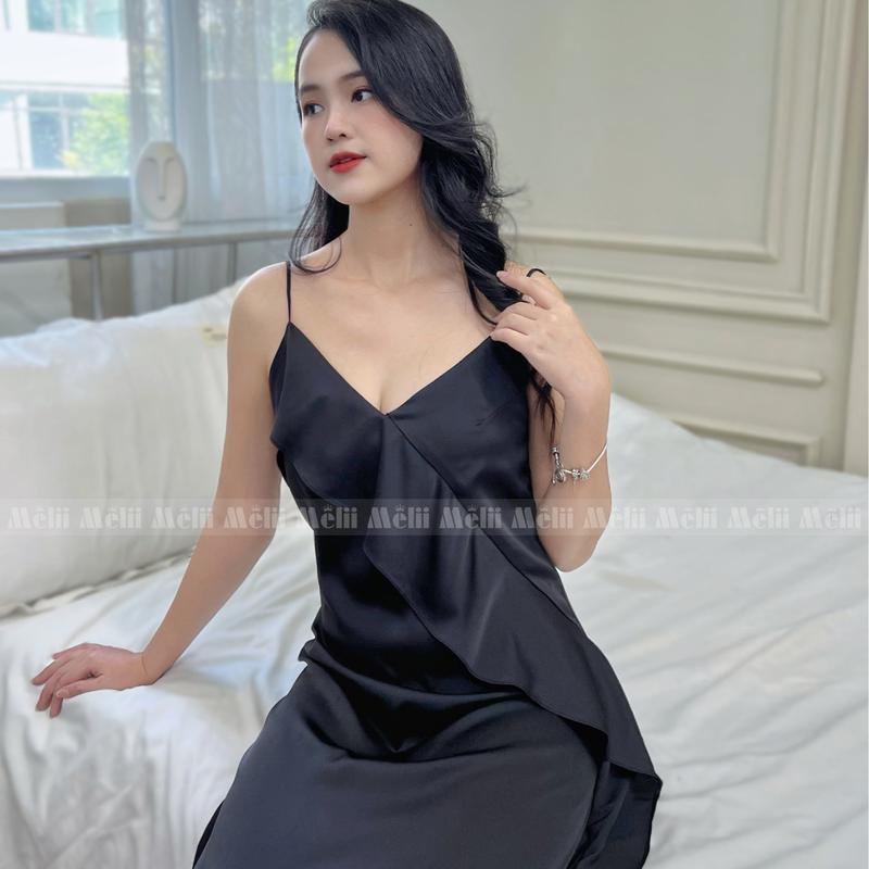 Váy lụa 2 dây hoa hậu , tiểu thư cho các nàng