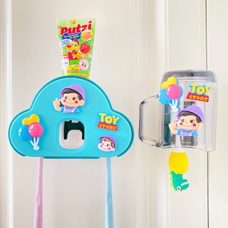 2 cái giá để bàn chải đánh răng free punch trẻ em dễ thương đánh răng cốc đựng bàn chải đánh răng