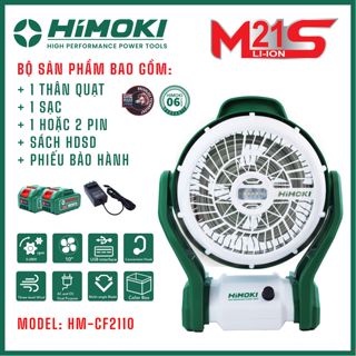 Quạt tích điện Himoki - Kích thước lớn 10 inch - Pin Lithium - Dùng liên tục 10 tiếng