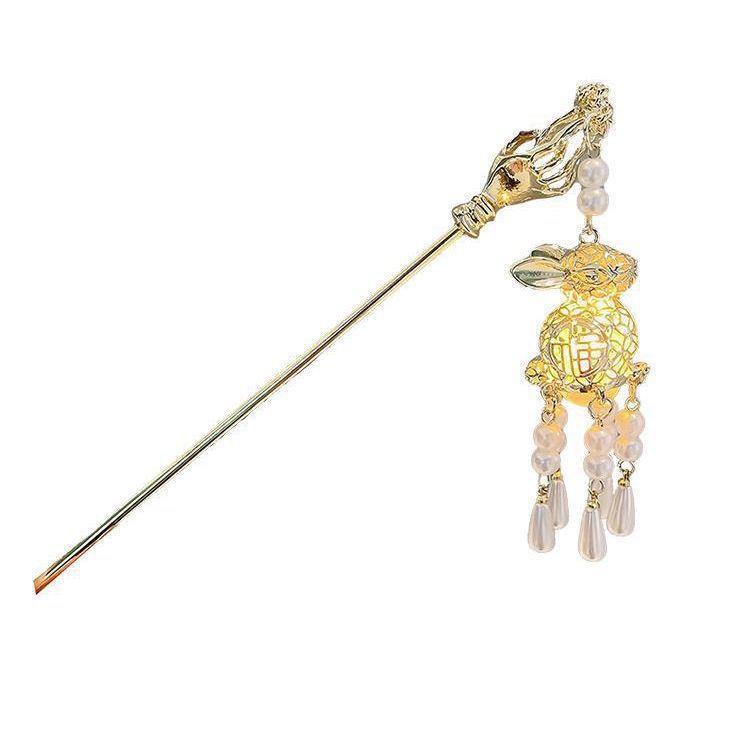 Trâm Cài Tóc Phối Tua Rua Và Đèn Lồng Phong Cách Hoàng Gia Phương Tây Cổ Điển Cho Nữ