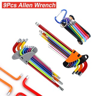 Allen key set hex wrench screwdriver set tool l loại dụng cụ cầm tay bộ dụng cụ cầm tay màu lục giác spanner ball end torx star keys