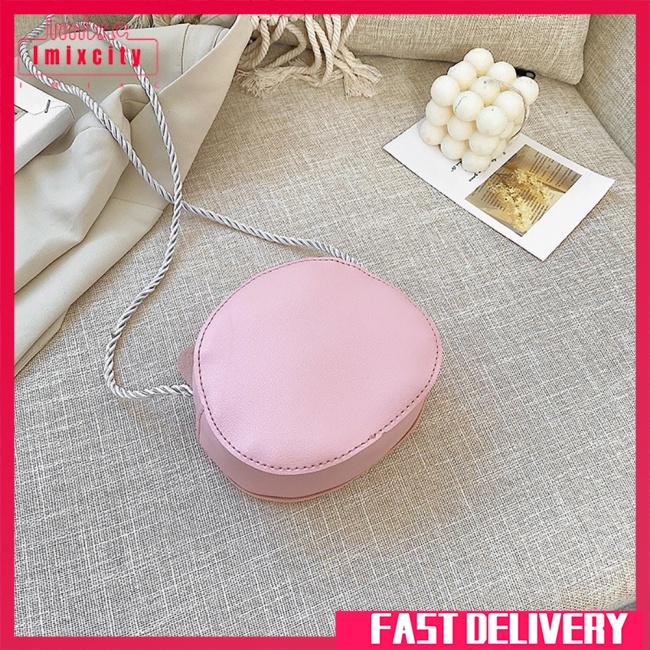 Imixcity kids crossbody bag túi đeo chéo mèo hoạt hình dễ thương túi da pu ví tiền xu nhỏ cho bé trai bé gái