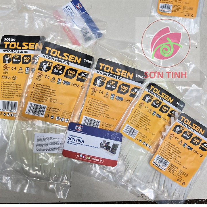 Dây rút 100 sợi  màu trắng TOLSEN 50105 50106 50107 50108 50109 50110 50112