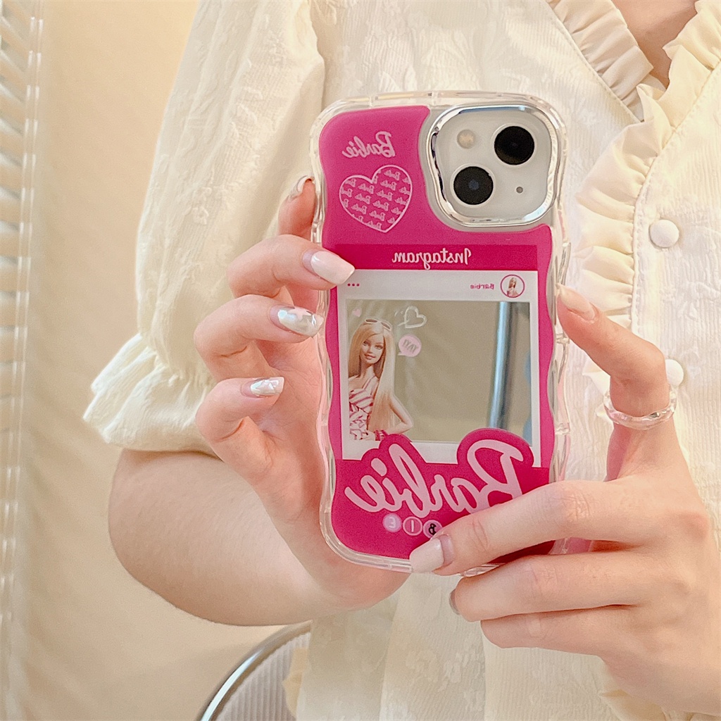 Barbie mirror wave border case iphone tương thích với iphone 11 11 11 pro max