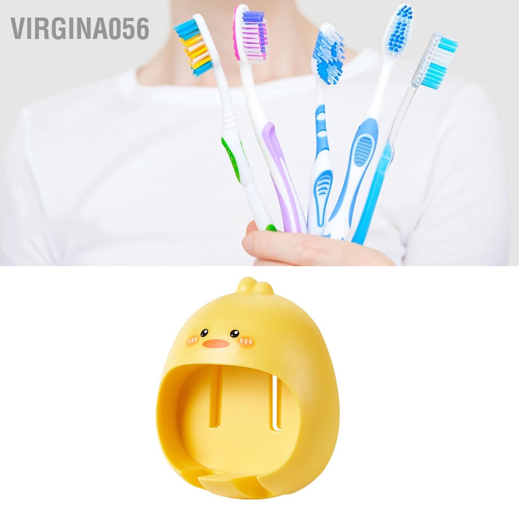 Có thể bán buôn Giá đỡ bàn chải đánh răng hoạt hình động vật dễ thương gắn tường phòng tắm không đục lỗ virgina056 Hàng giao ngay