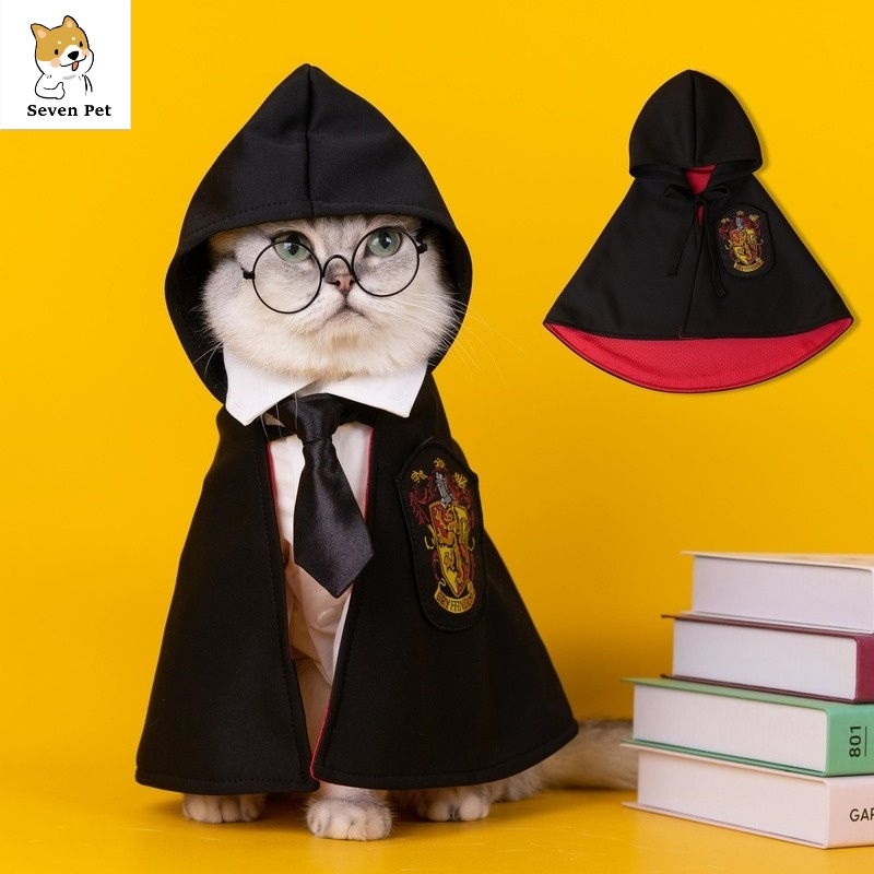 Sevenpet dog cape cat shawl halloween costume puppy magic cloak pet funny cosplay quần áo