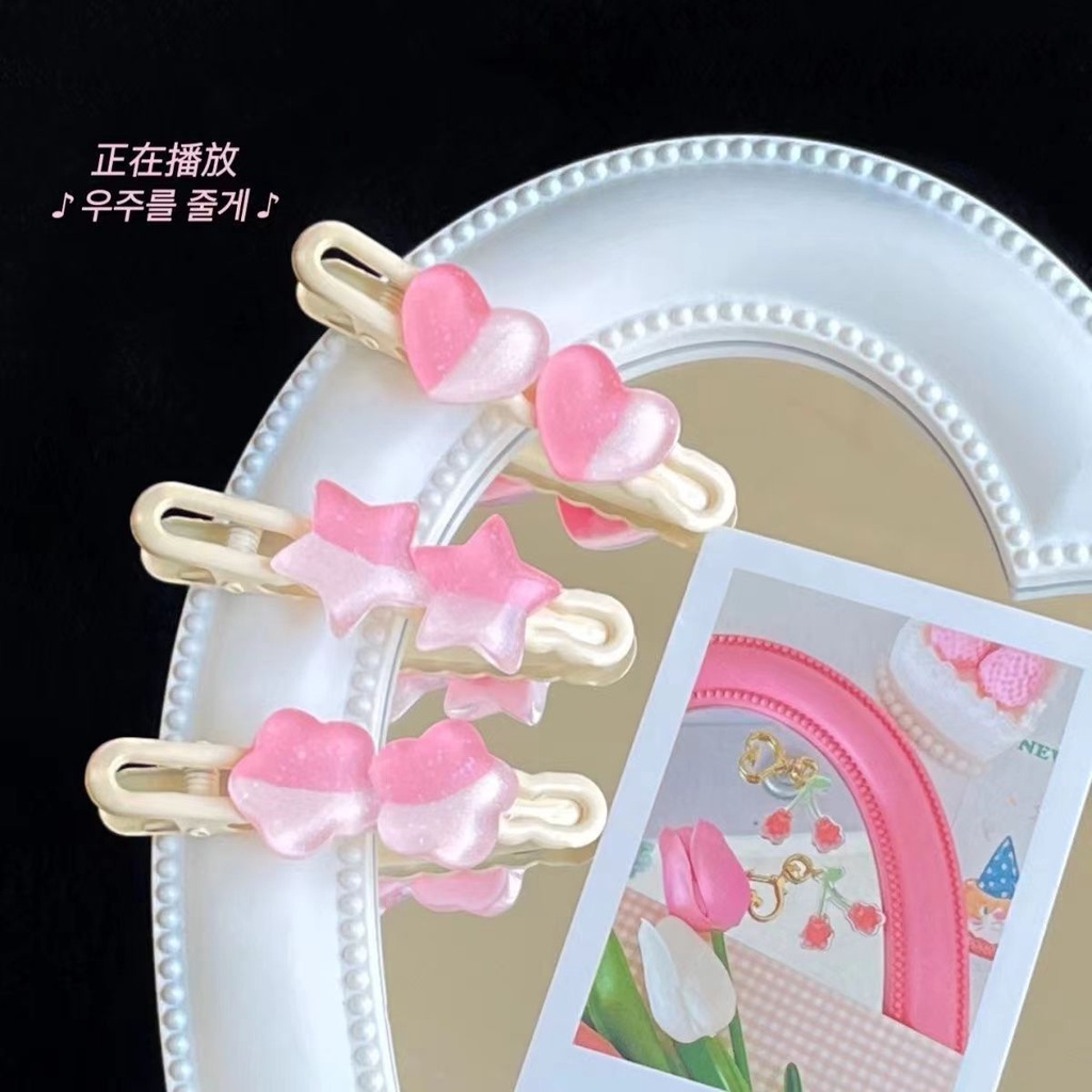 Ngôi sao tình yêu dần dần cô gái đơn giản kẹp tóc ngọt ngào