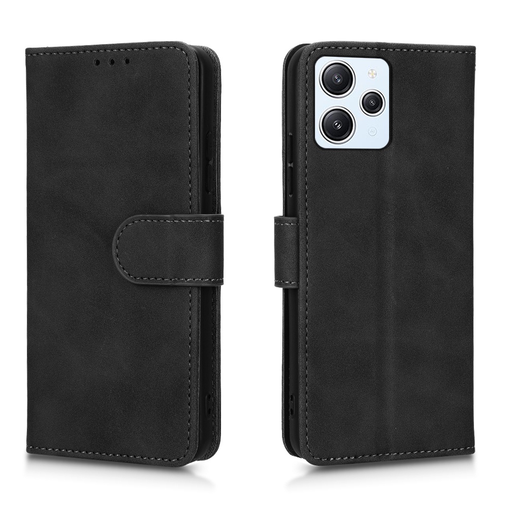 Bao da flip cover cho xiaomi redmi 12 4g case 	Xiaomi redmi 12 4g note 12r 5g coque đứng từ tính có dây buộc