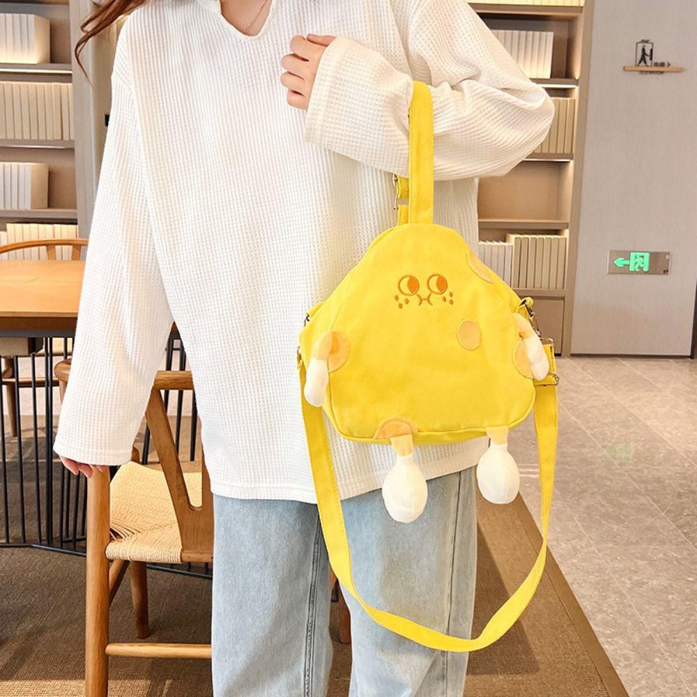 Shanhai Túi Đeo Chéo Vải canvas Nhỏ Hình Búp Bê Phô Mai Phong Cách Hàn Quốc Dễ Thương Sáng Tạo Dành Cho Bạn Nữ