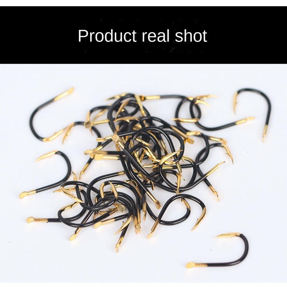 50 Cái lưỡi câu MMULCK bằng thép carbon cao 1-13 # chống ăn mòn có gai câu cá chép