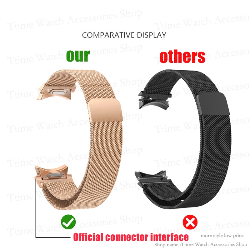 Dây đeo cho samsung galaxy watch 6 6 6 series 40mm 44mm dây đeo đính kèm một cú nhấp chuột đồng hồ 6 classic 43mm 47mm milanese loop band