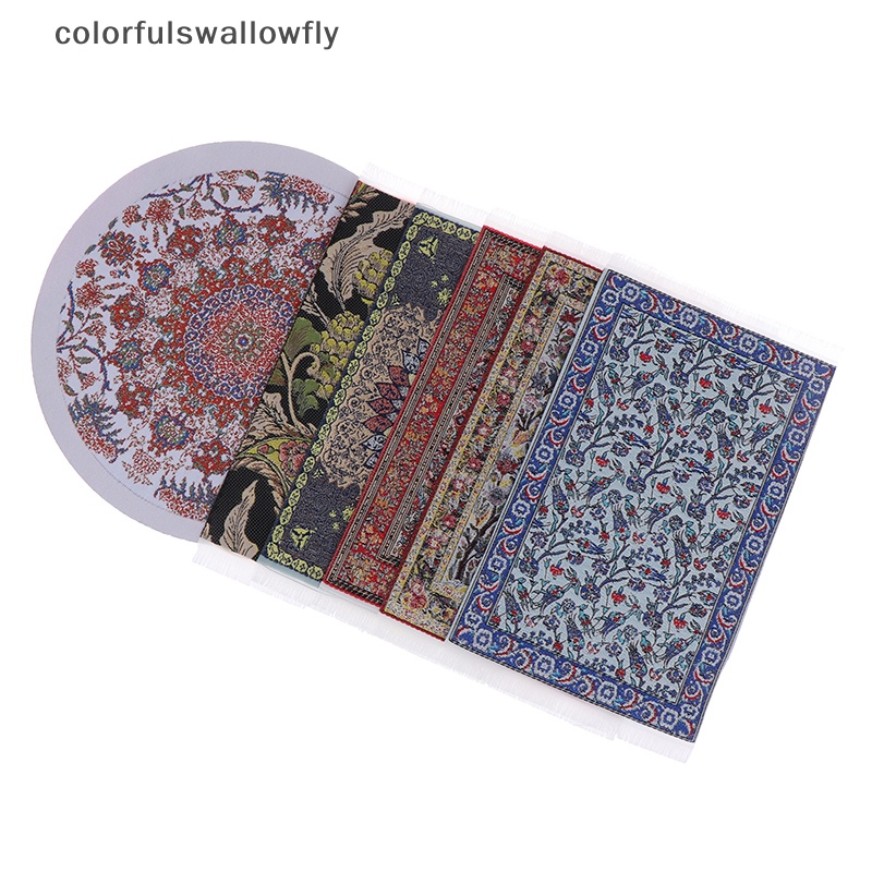 Colorfulswallowfly 1:12 dollhouse miniature floor thảm trải sàn thảm trải sàn phòng ngủ phòng khách mô hình trang trí đồ chơi nhà búp bê phụ kiện csf