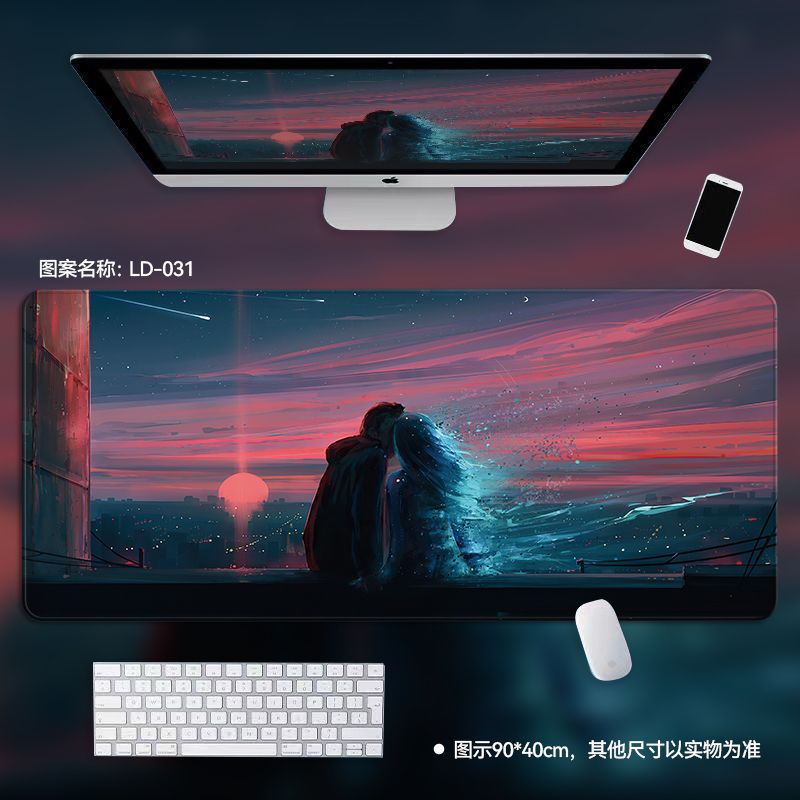 Tấm Lót Chuột Bàn Phím Máy Tính Chống Trượt In Hình Anime Độc Đáo