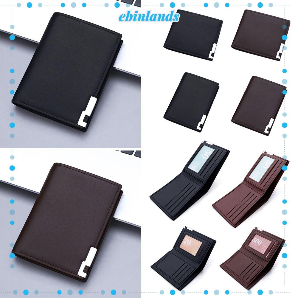 Ví Da PU Ngắn Màu Trơn Phong Cách Châu Âu