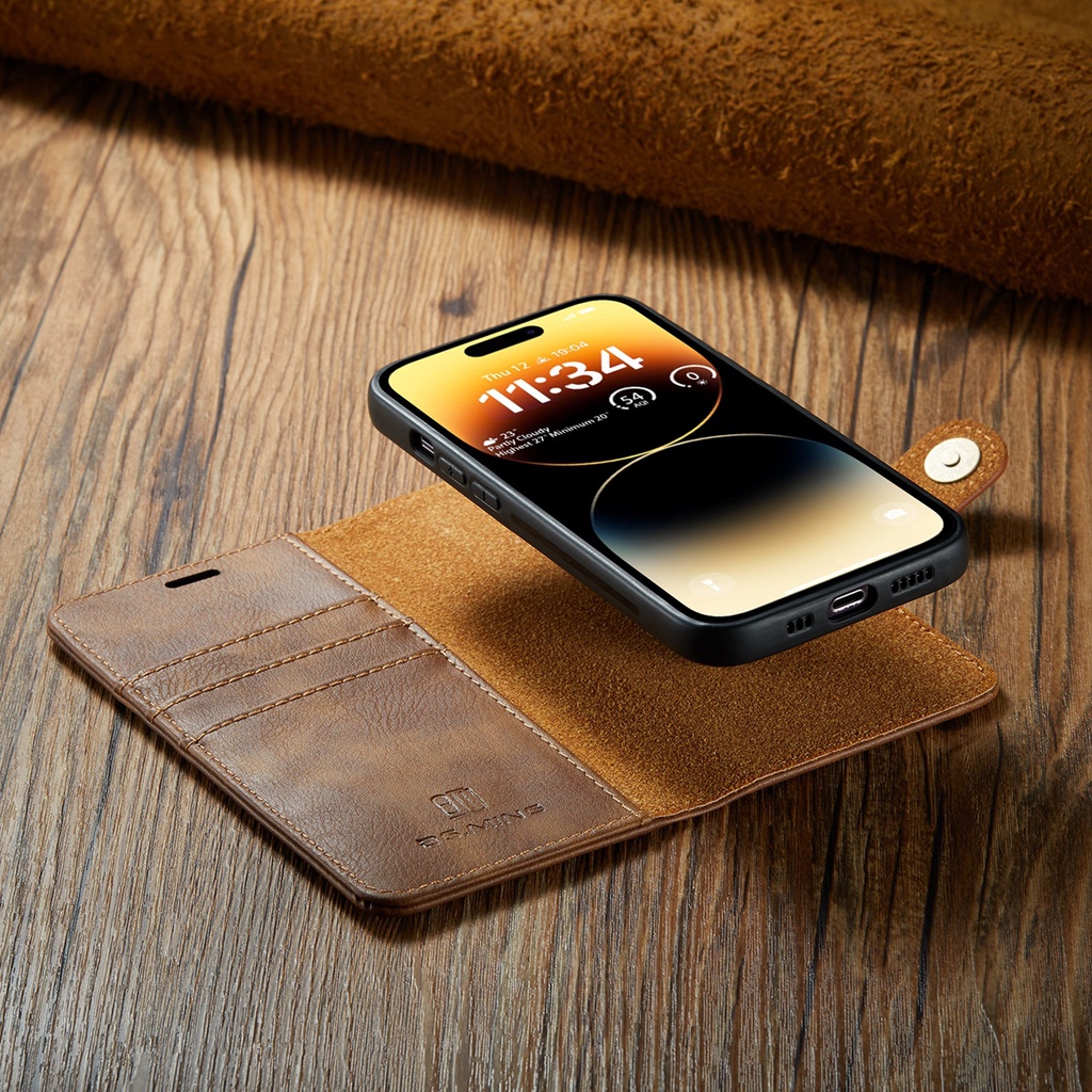 Ốp Điện Thoại Da Gập Nam Châm 2 Trong 1 Dành Cho iPhone 14 Plus 13 12 Pro Max