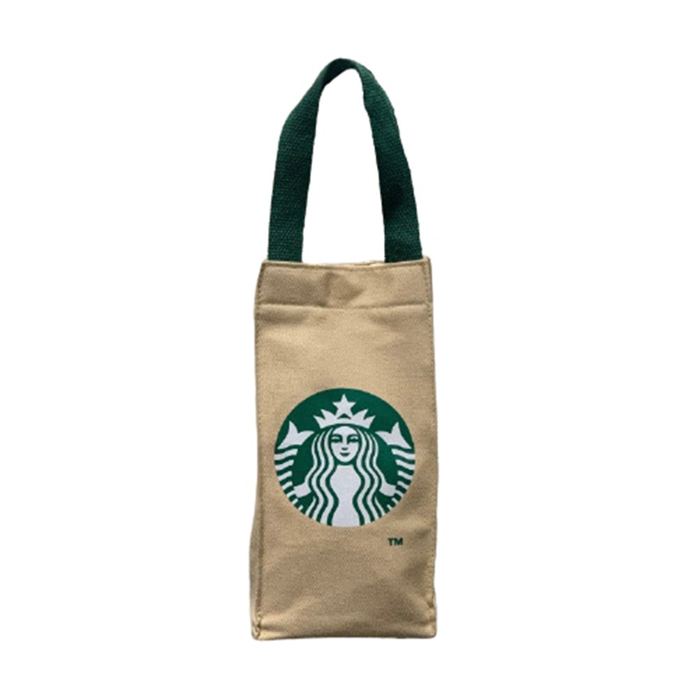Túi Canvas Giữ Nhiệt Đựng Bình Nước In Hình Starbucks Độc Đáo