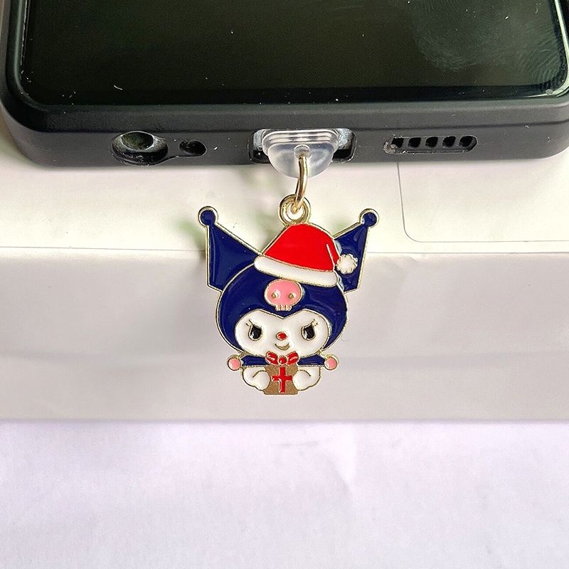 Nút Cắm Chống Bụi Cho Lỗ Cắm Điện Thoại Di Động diy Hình Mèo Melody Kuromi Cinnamon Dog KT Kitty