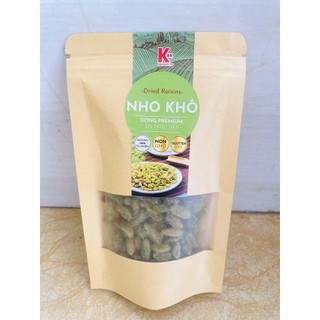 Nho khô xanh Ninh Thuận 100gg, nho xanh sấy chua ngọt loại ngon dẻo