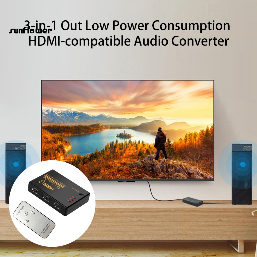Bộ Chia Chuyển Đổi Video HDMI 3 Trong 1 Chất Lượng Cao